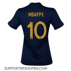 Frankrike Kylian Mbappe #10 Hemma Matchtröja Dam VM 2022 Kortärmad